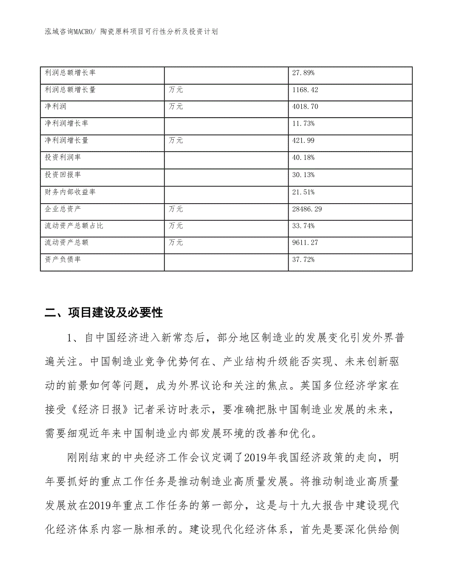 陶瓷原料项目可行性分析及投资计划_第3页