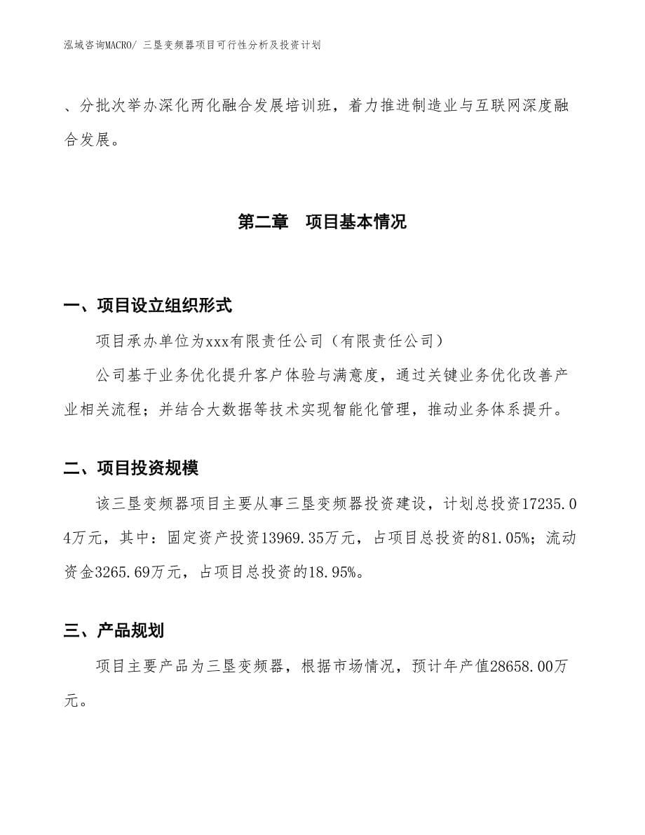 三垦变频器项目可行性分析及投资计划 (1)_第5页