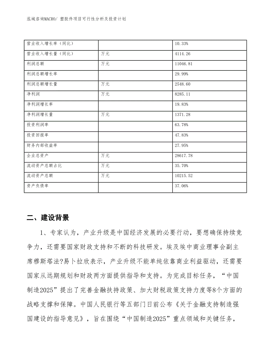 塑胶件项目可行性分析及投资计划_第3页