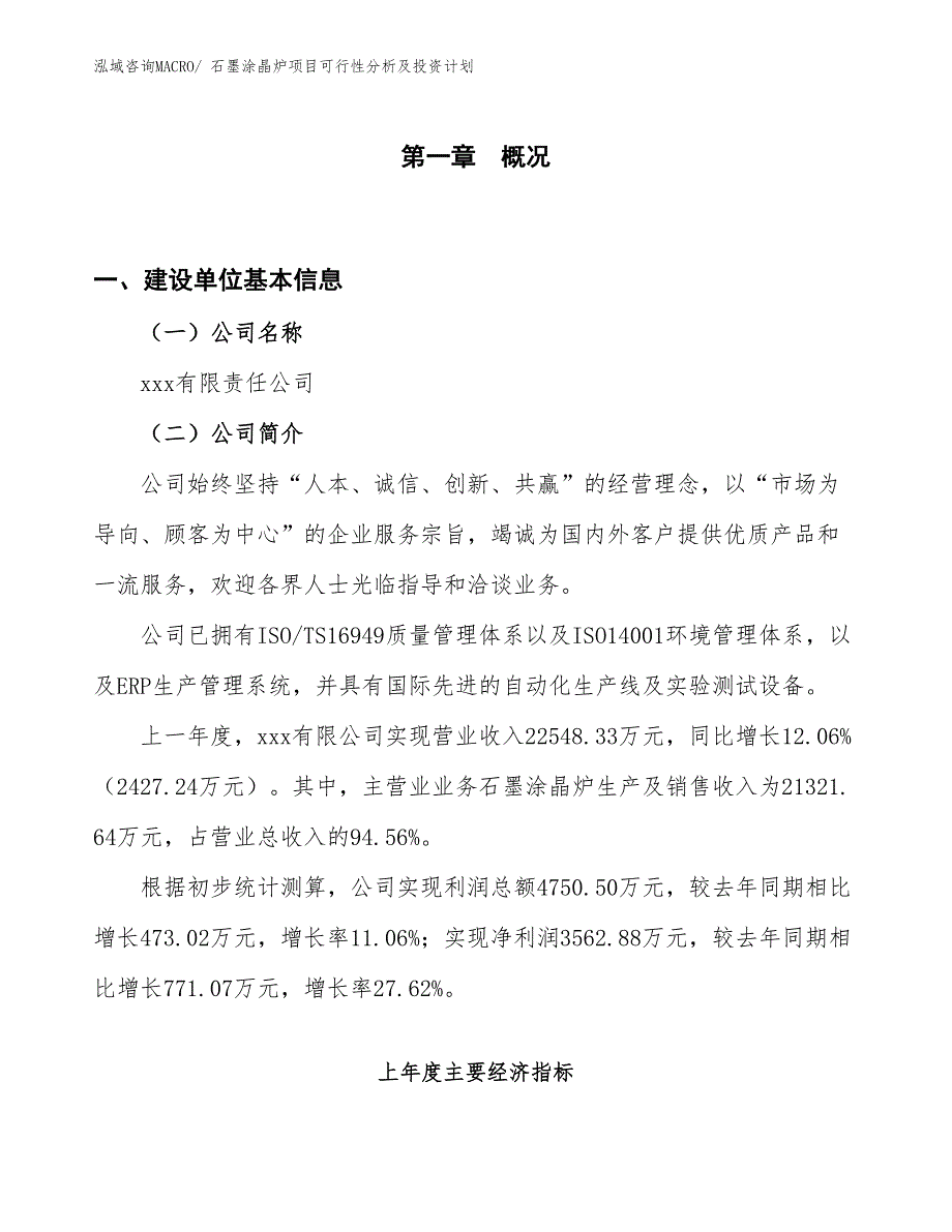 石墨涂晶炉项目可行性分析及投资计划_第1页