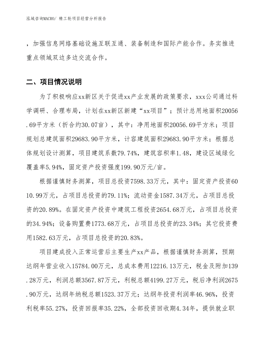 （参考）精工轮项目经营分析报告_第3页