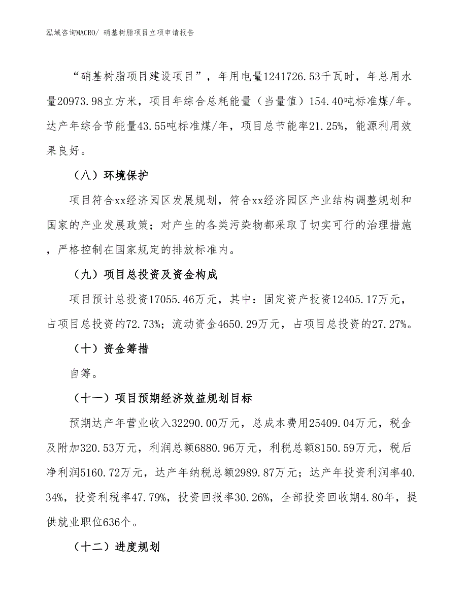 硝基树脂项目立项申请报告_第3页