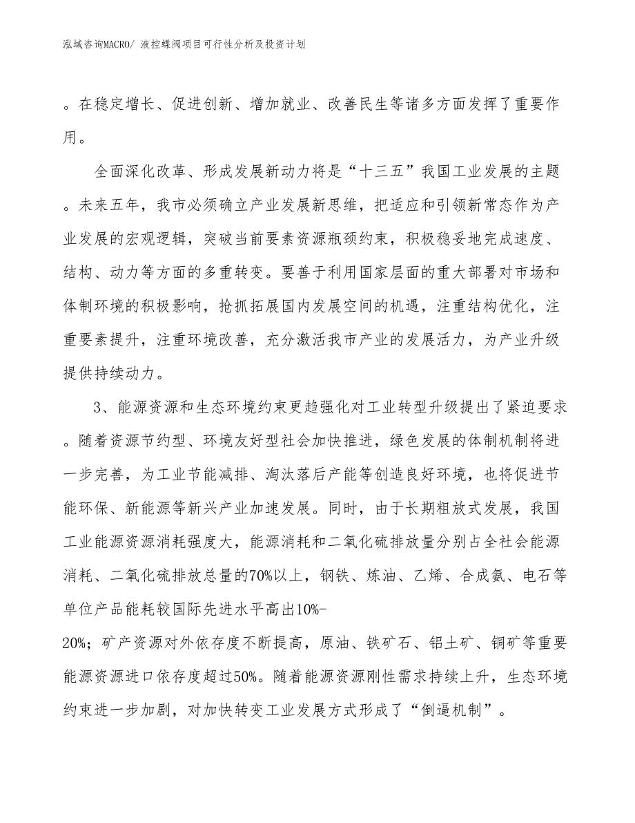 液控蝶阀项目可行性分析及投资计划_第4页