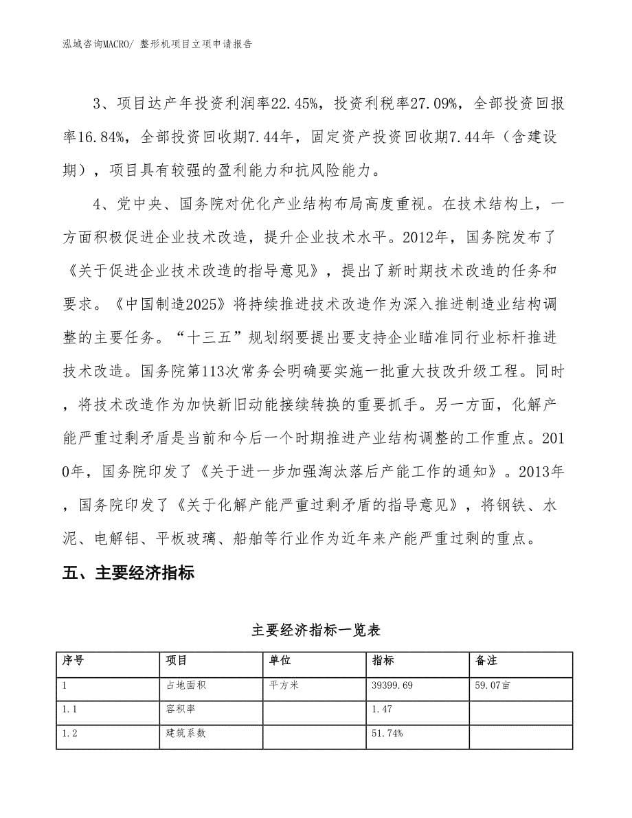 整形机项目立项申请报告_第5页