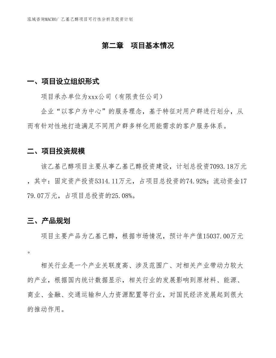 乙基己醇项目可行性分析及投资计划_第5页