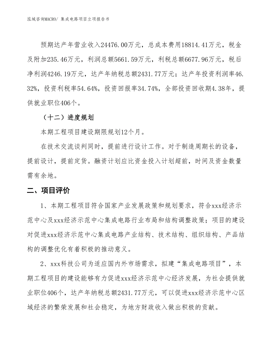 集成电路项目立项报告书 (1)_第4页