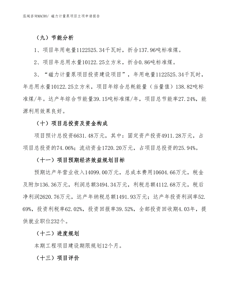 （参考）磁力计量泵项目立项申请报告_第3页