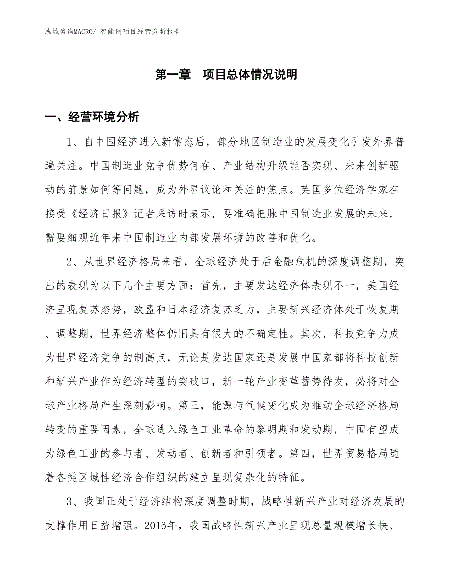 （案例）智能网项目经营分析报告_第1页