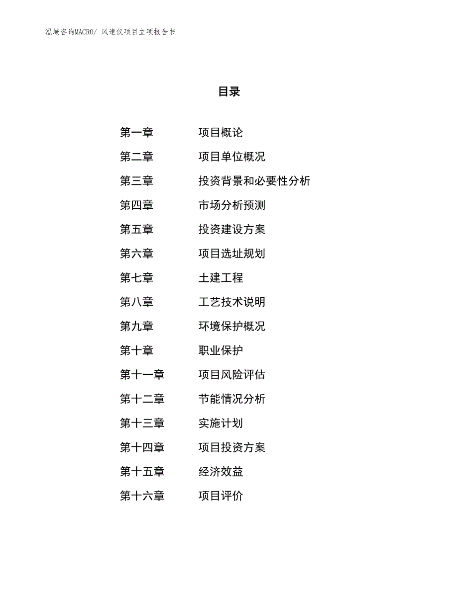 风速仪项目立项报告书 (1)_第1页