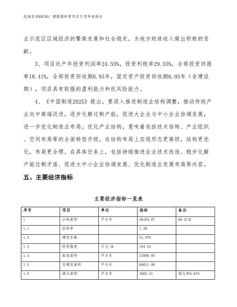 增强塑料管项目立项申请报告_第5页