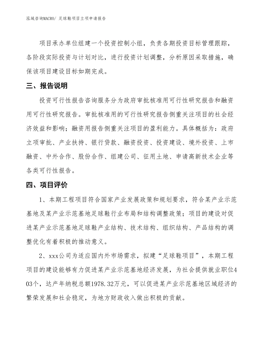 足球鞋项目立项申请报告_第4页