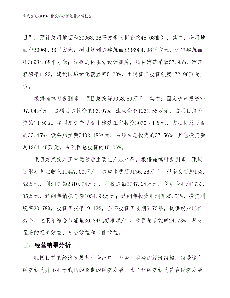 （案例）橡胶漆项目经营分析报告_第3页