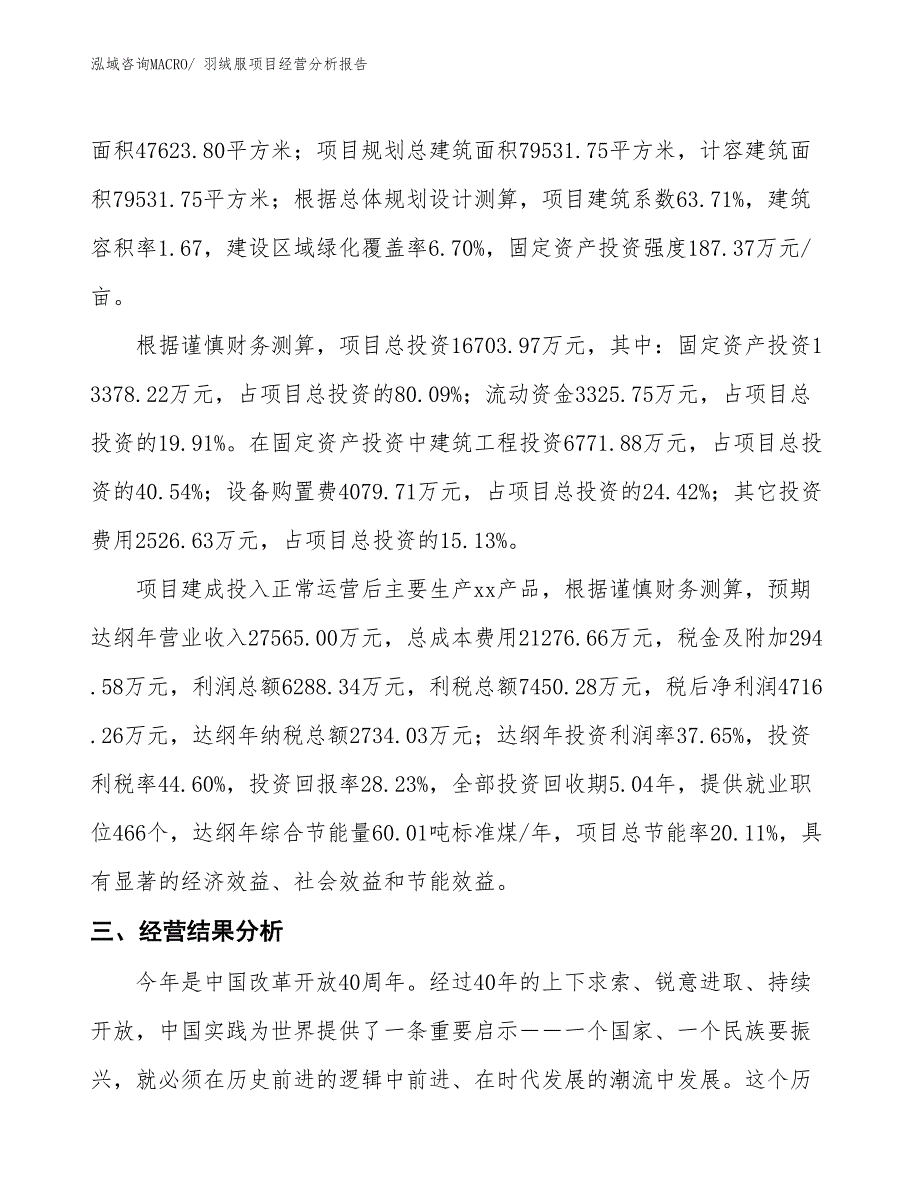 羽绒服项目经营分析报告_第3页