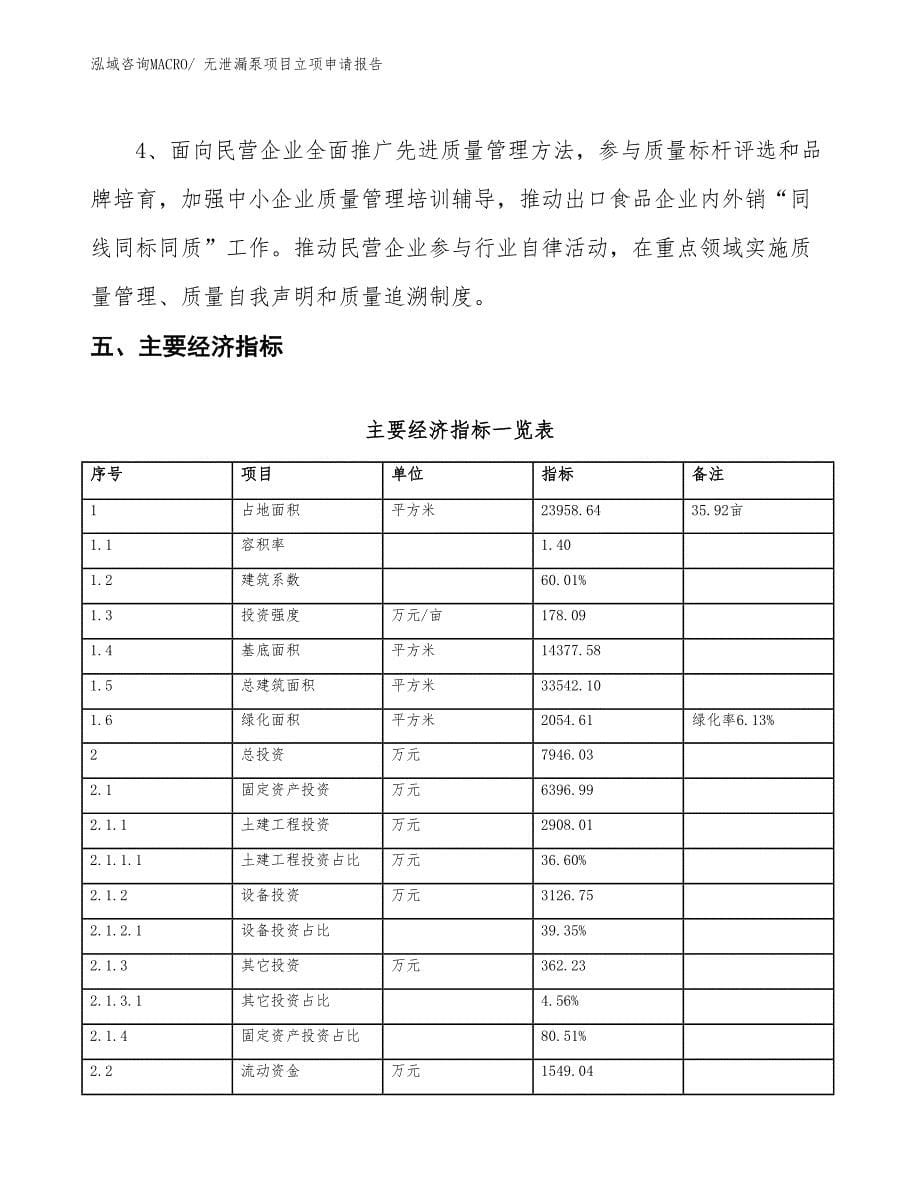 无泄漏泵项目立项申请报告_第5页