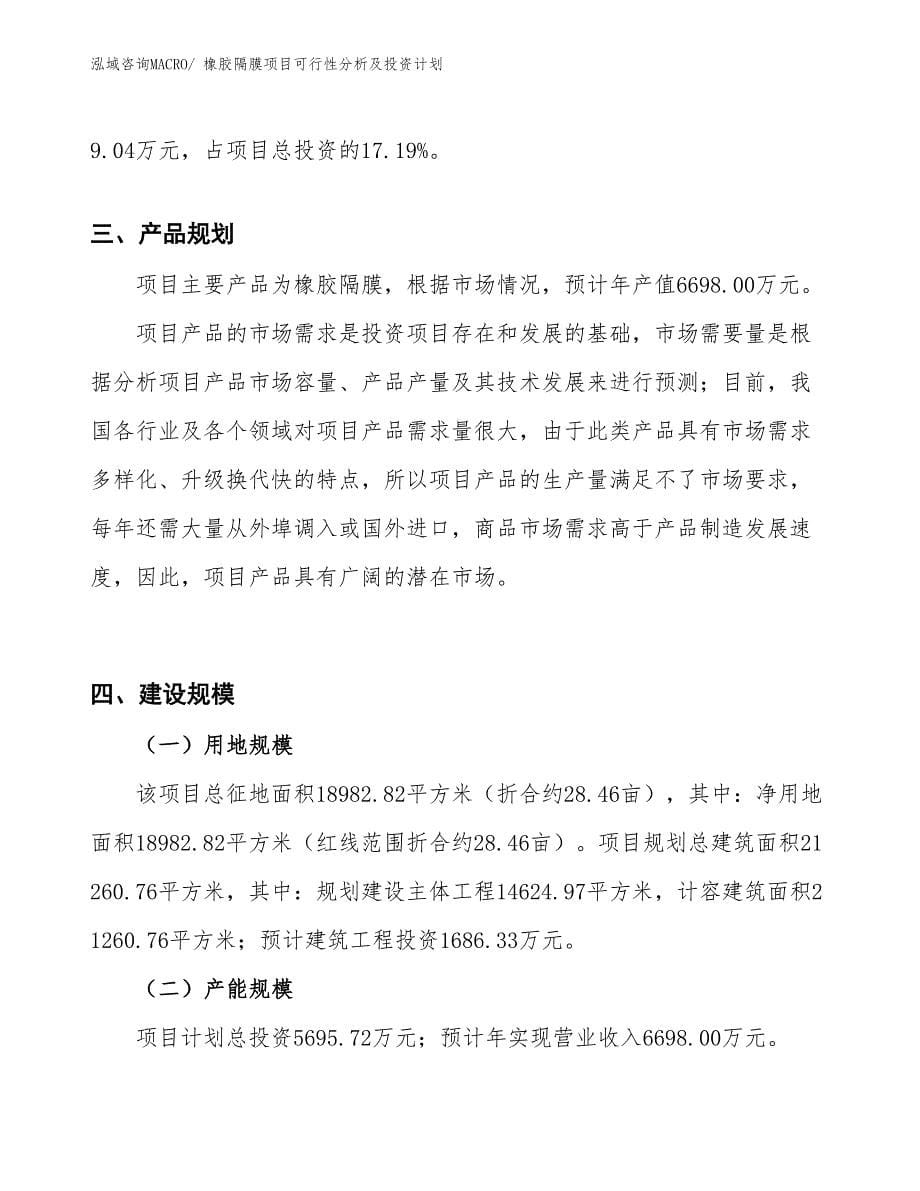 橡胶隔膜项目可行性分析及投资计划_第5页