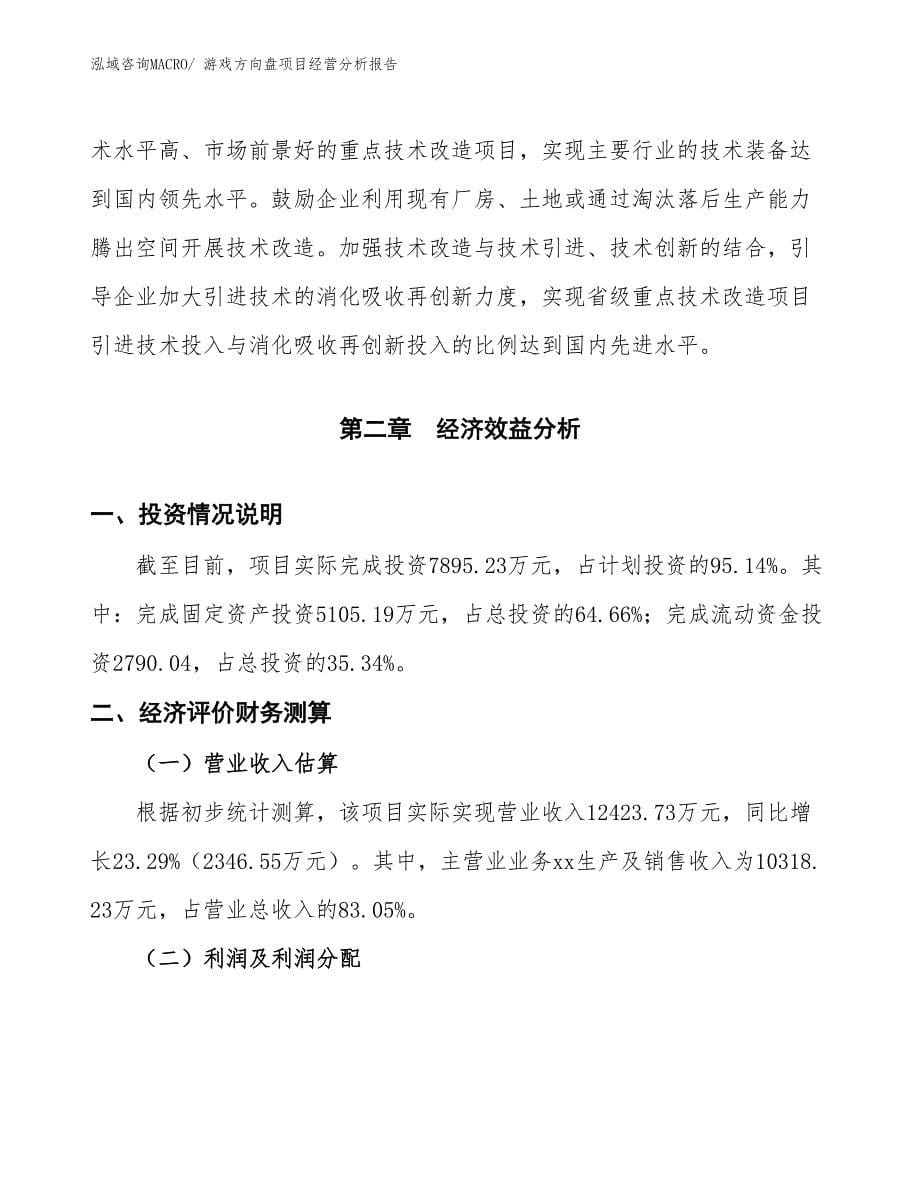 游戏方向盘项目经营分析报告_第5页