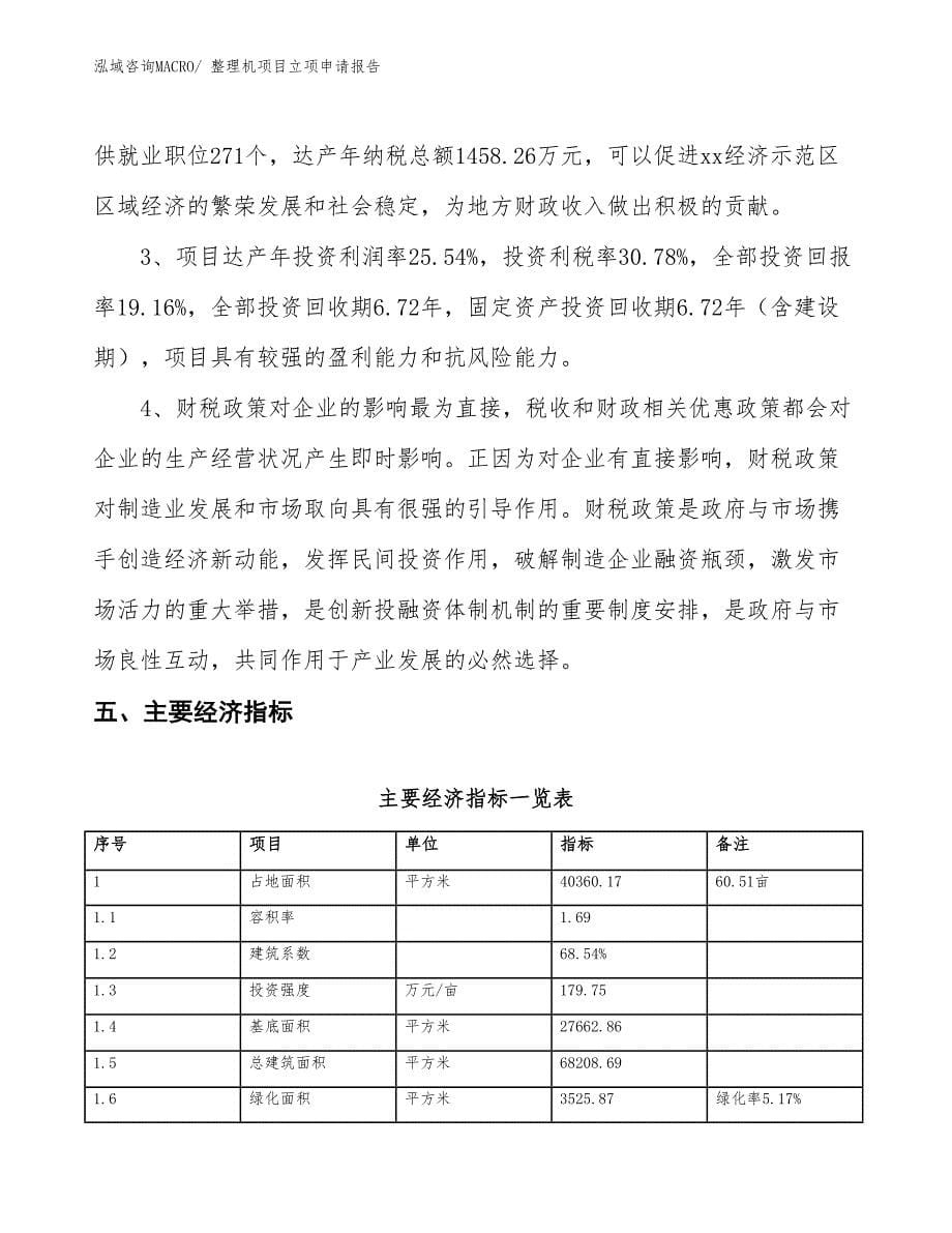 整理机项目立项申请报告_第5页