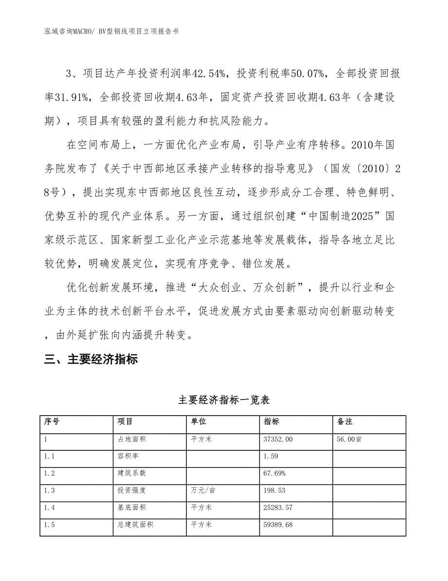 BV型钢线项目立项报告书_第5页