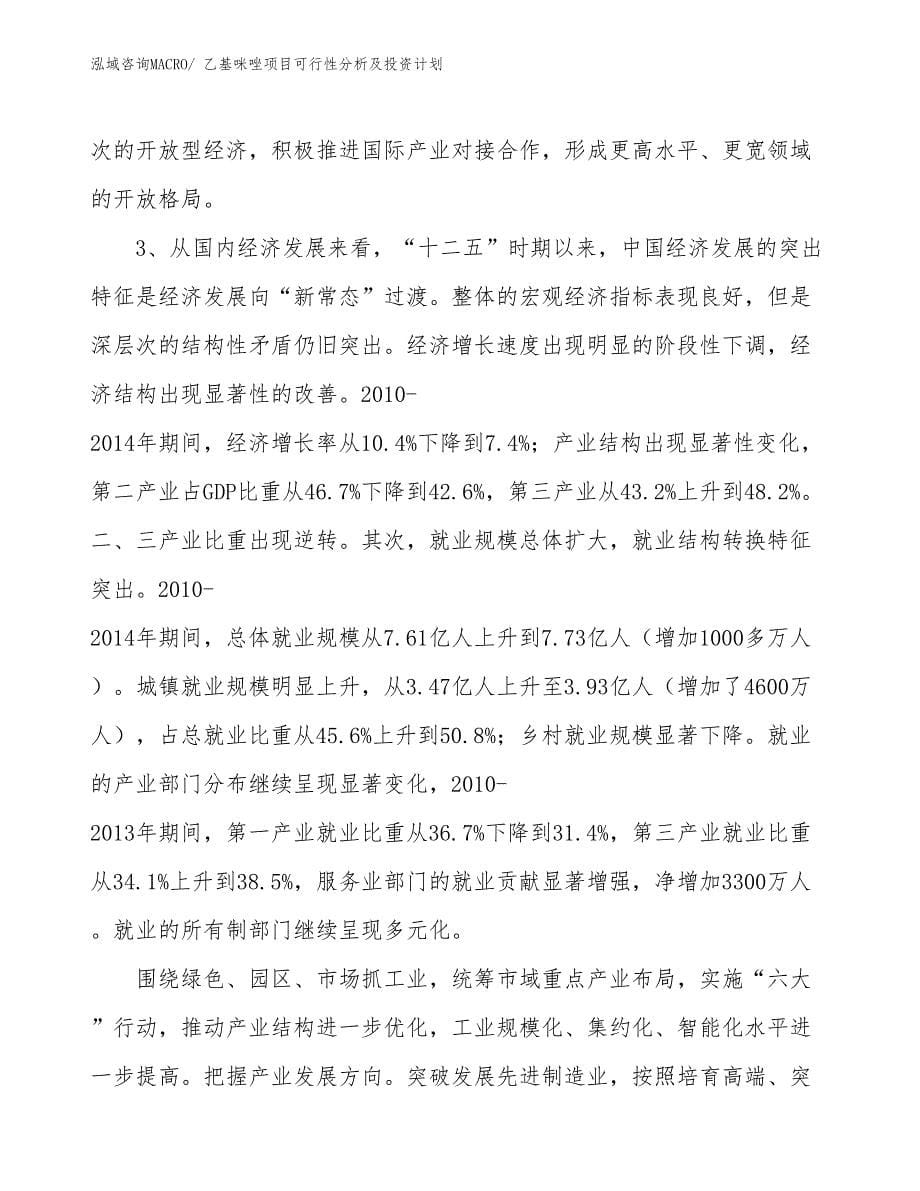 乙基咪唑项目可行性分析及投资计划_第5页