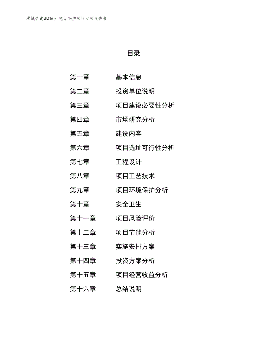 电站锅炉项目立项报告书 (1)_第1页