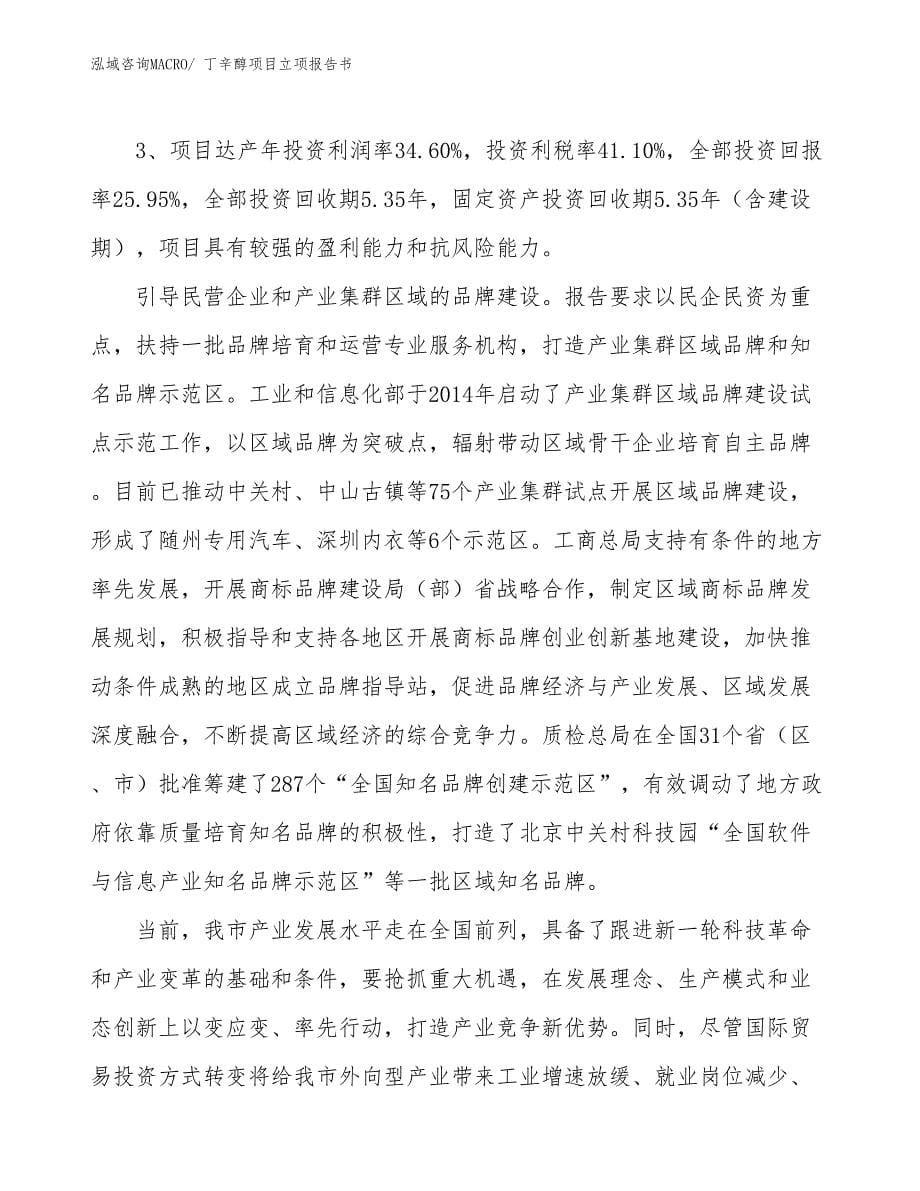 丁辛醇项目立项报告书_第5页