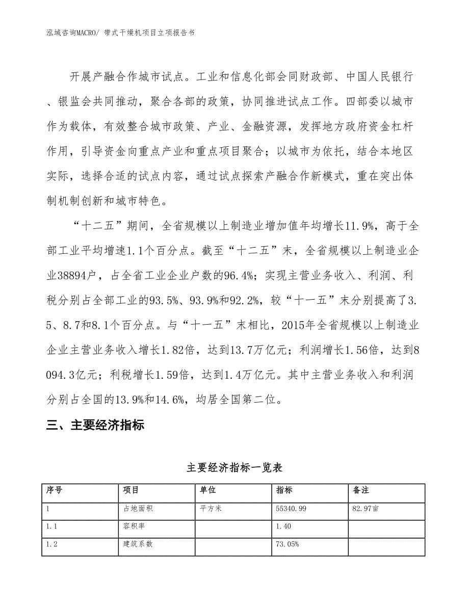 带式干燥机项目立项报告书_第5页