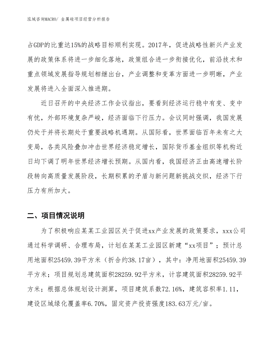 （参考）金属硅项目经营分析报告_第2页