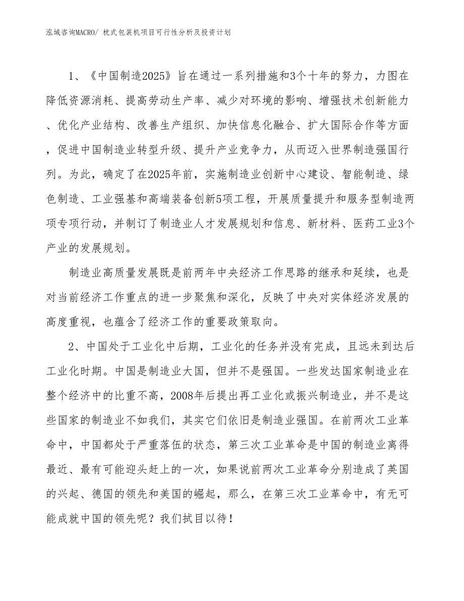 枕式包装机项目可行性分析及投资计划 (1)_第3页