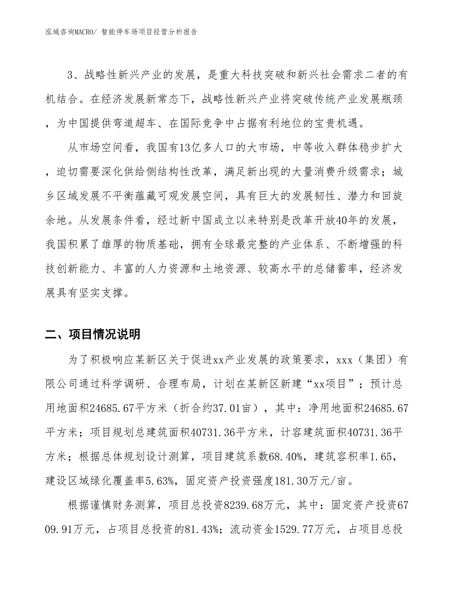 智能停车场项目经营分析报告_第2页