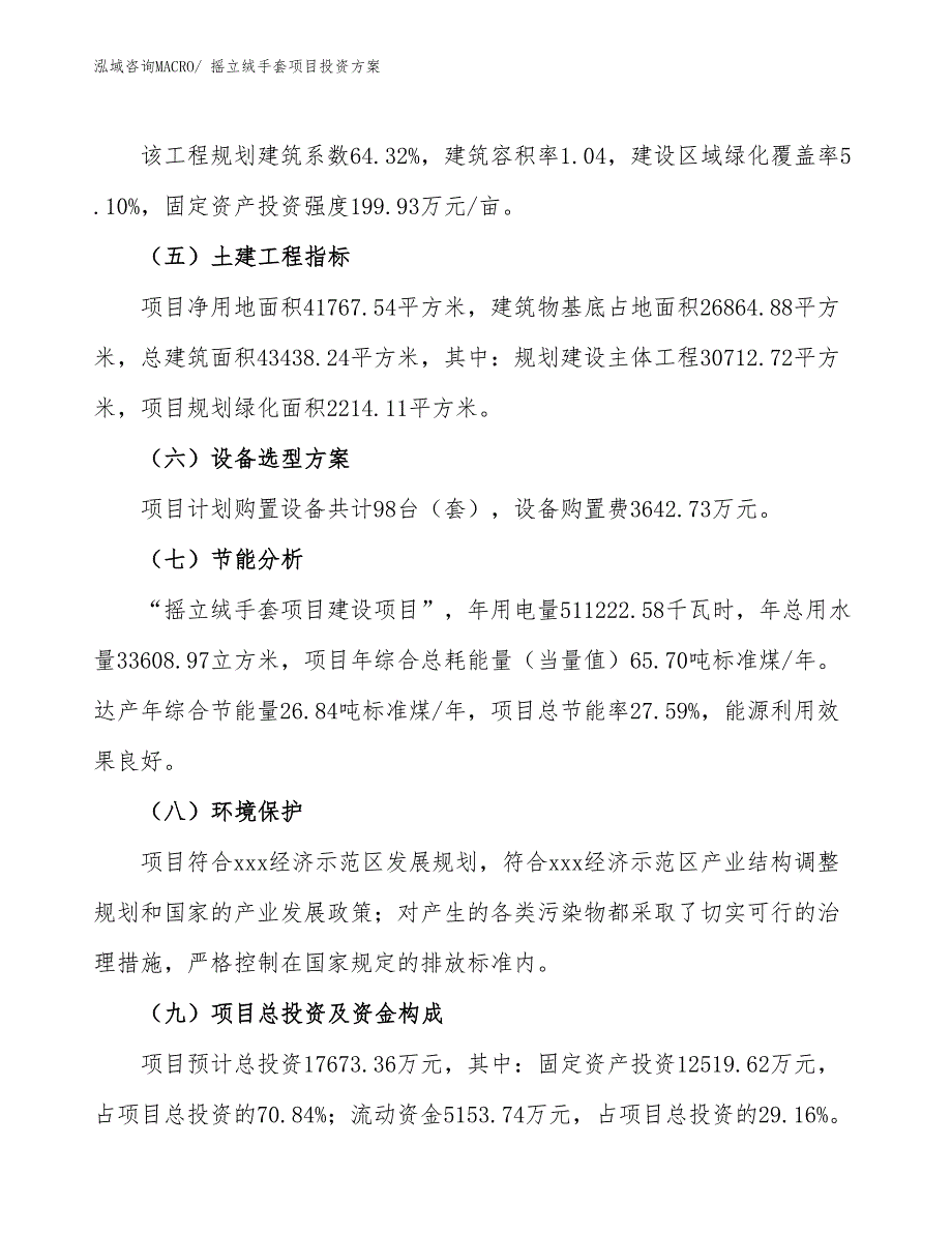 摇立绒手套项目投资方案_第3页