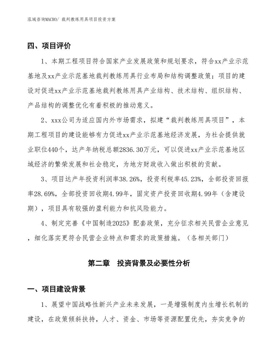 裁判教练用具项目投资方案_第5页