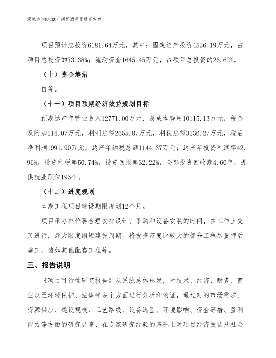 朗姆酒项目投资方案_第4页