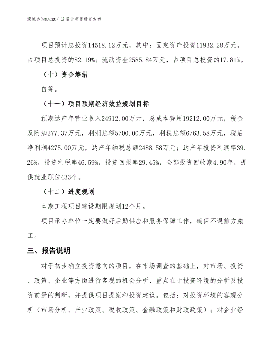 流量计项目投资方案_第4页