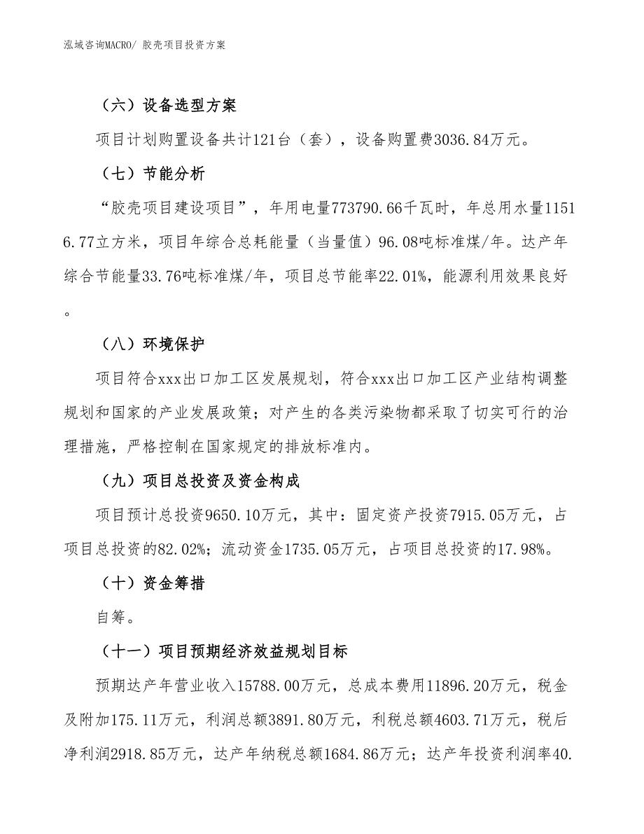 胶壳项目投资方案_第3页