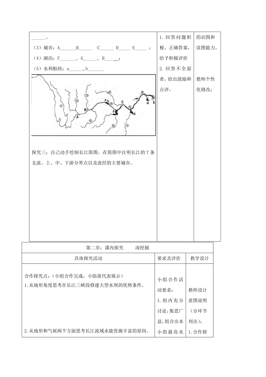 2018-2019学年八年级地理上册 2.3 中国的河流 长江教学案（新版）湘教版_第3页