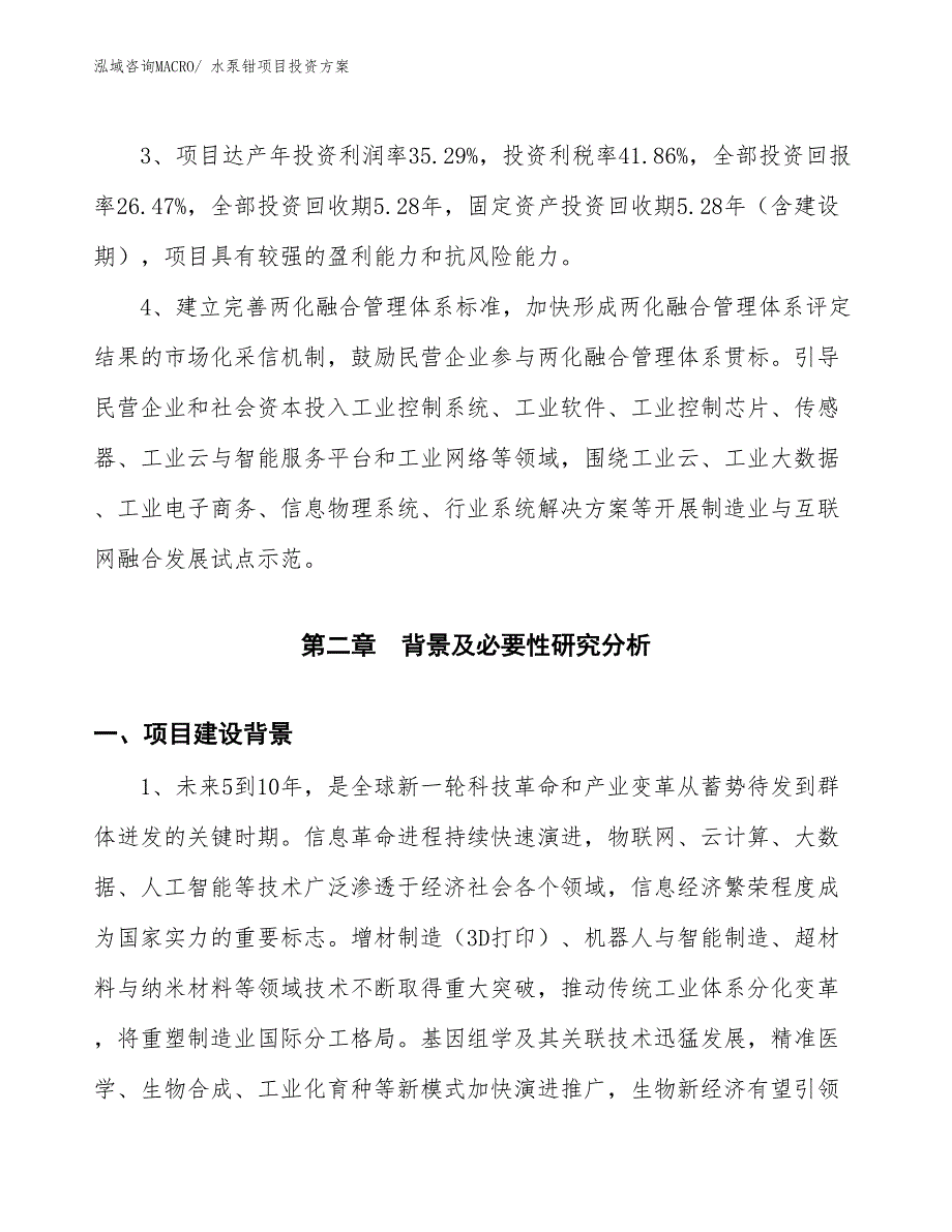 水泵钳项目投资方案_第5页