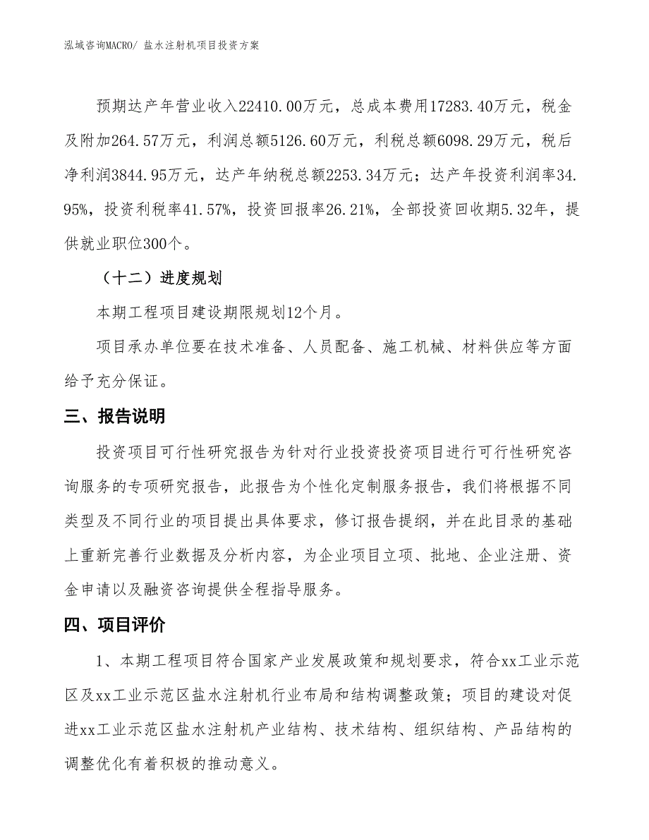 盐水注射机项目投资方案_第4页