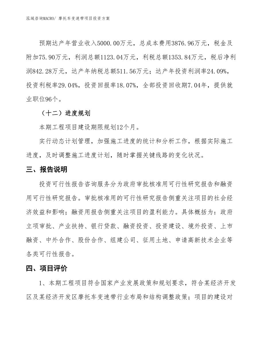 摩托车变速带项目投资方案_第4页