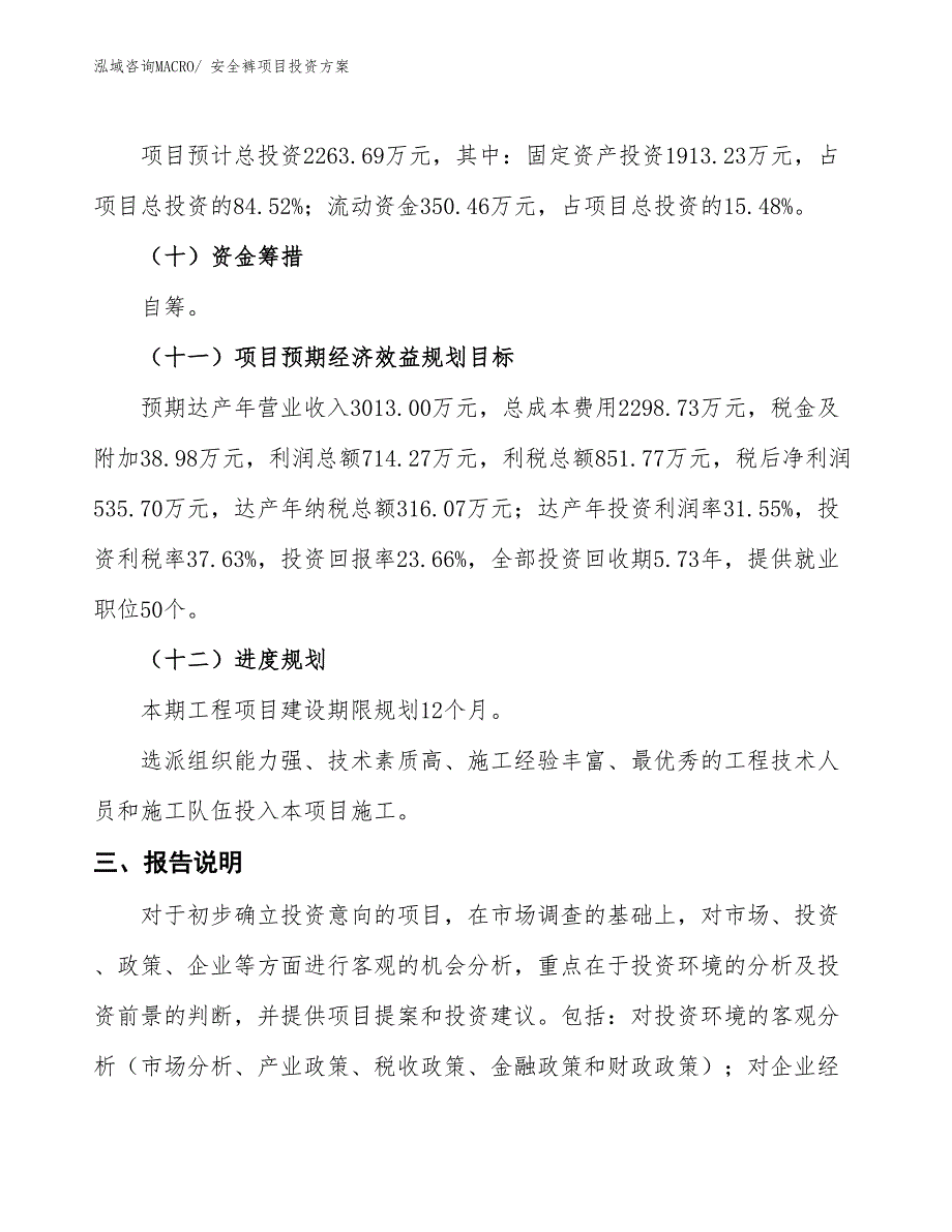 安全裤项目投资方案_第4页