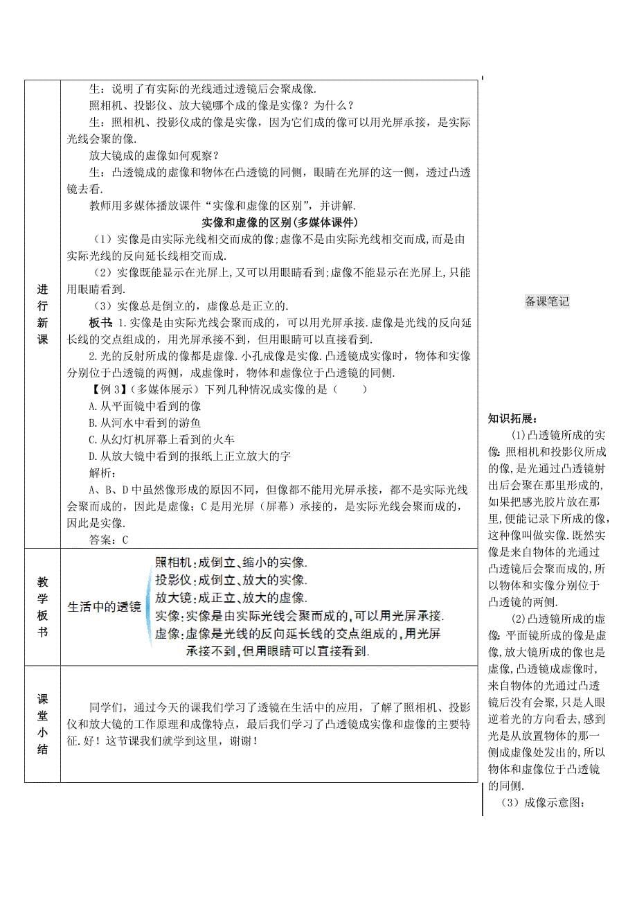 2018-2019学八年级物理上册 第五章 第2节 生活中的透镜导学案 （新版）新人教版_第5页