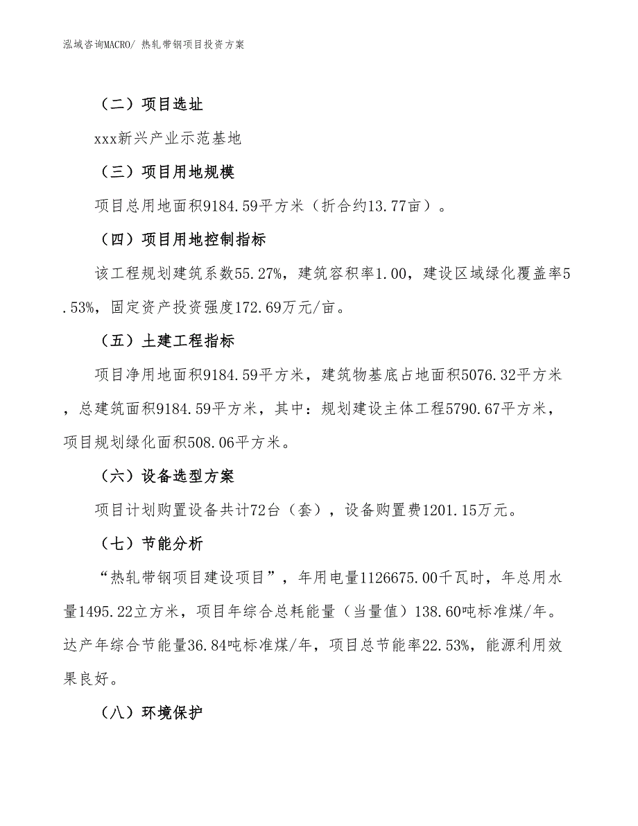 热轧带钢项目投资方案_第3页