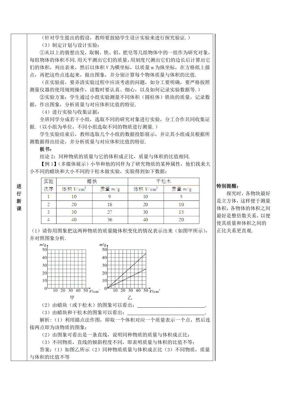 2018-2019学年八年级物理上册 第六章 第2节 密度导学案 （新版）新人教版_第3页