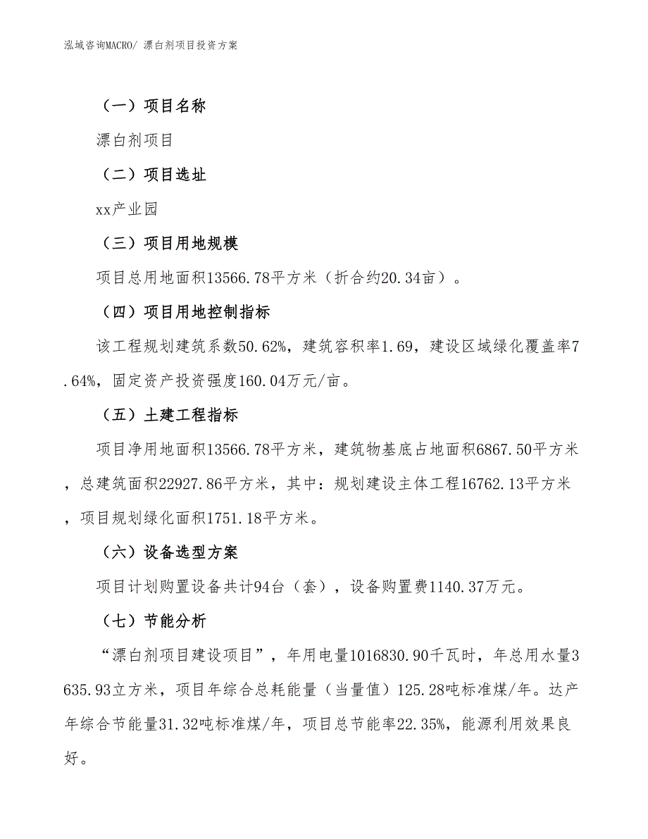 漂白剂项目投资方案_第3页