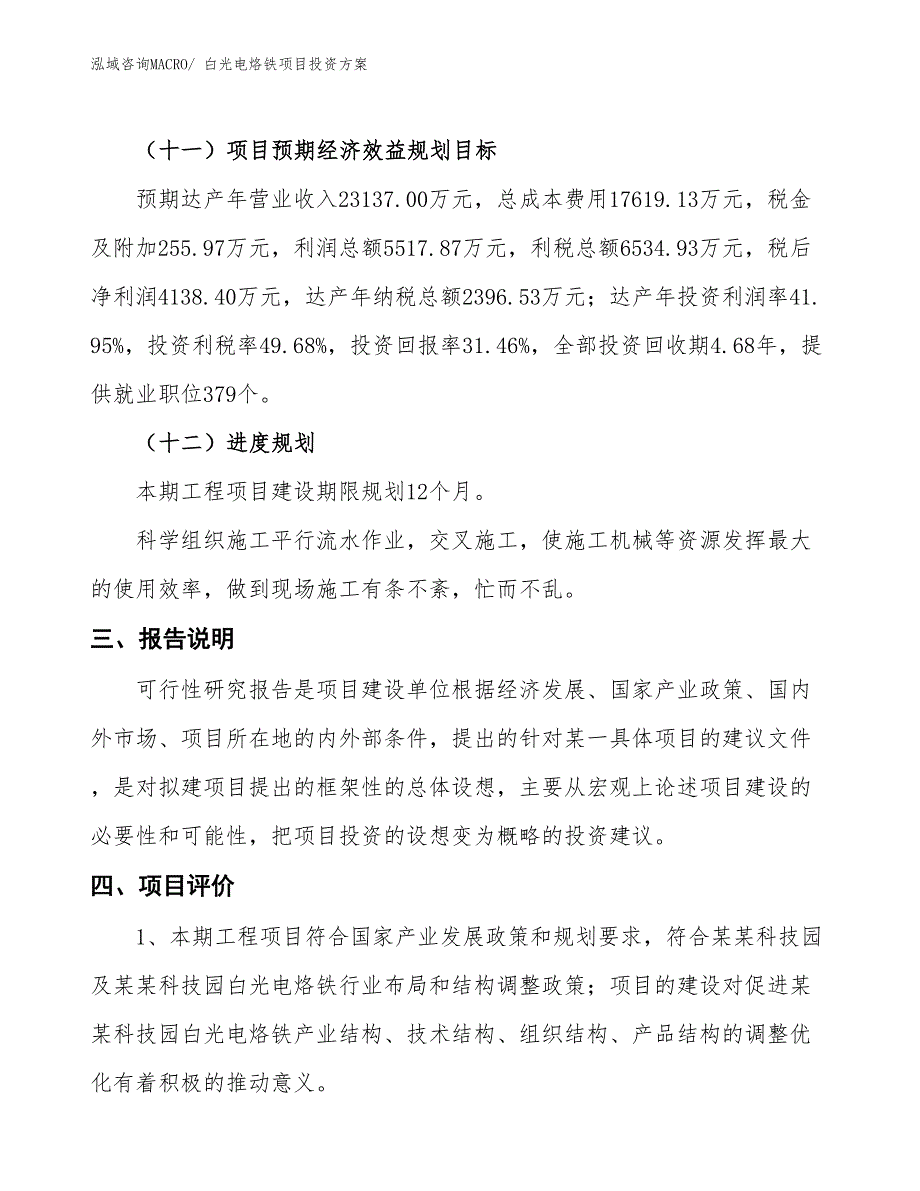 白光电烙铁项目投资方案_第4页