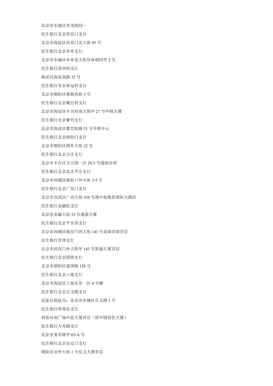民生银行北京营业网点_第2页