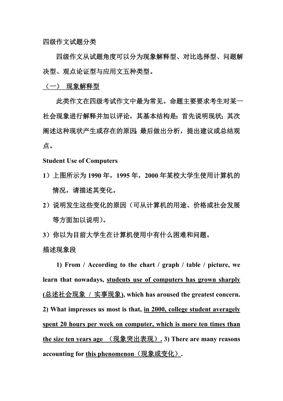 四级万能句型保证85分以上_第1页