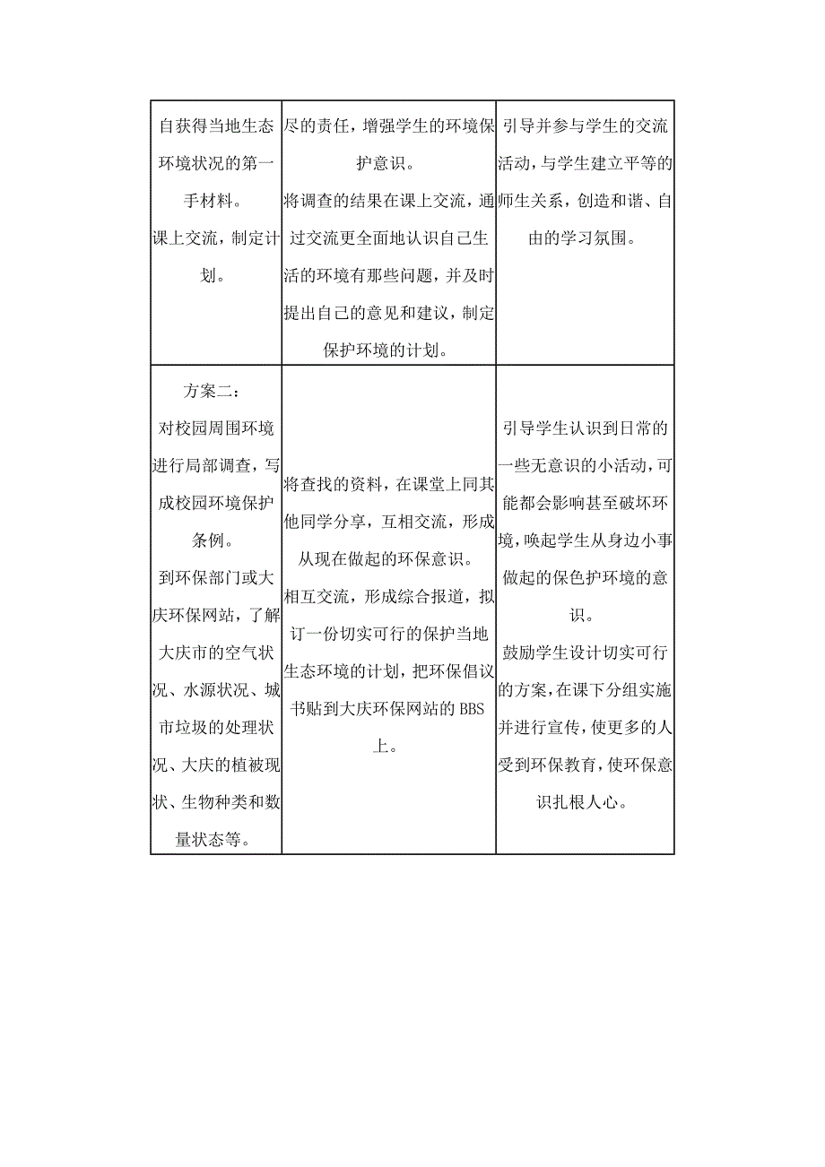 7.3拟定保护生态环境的计划 教案（人教版七年级下）_第2页