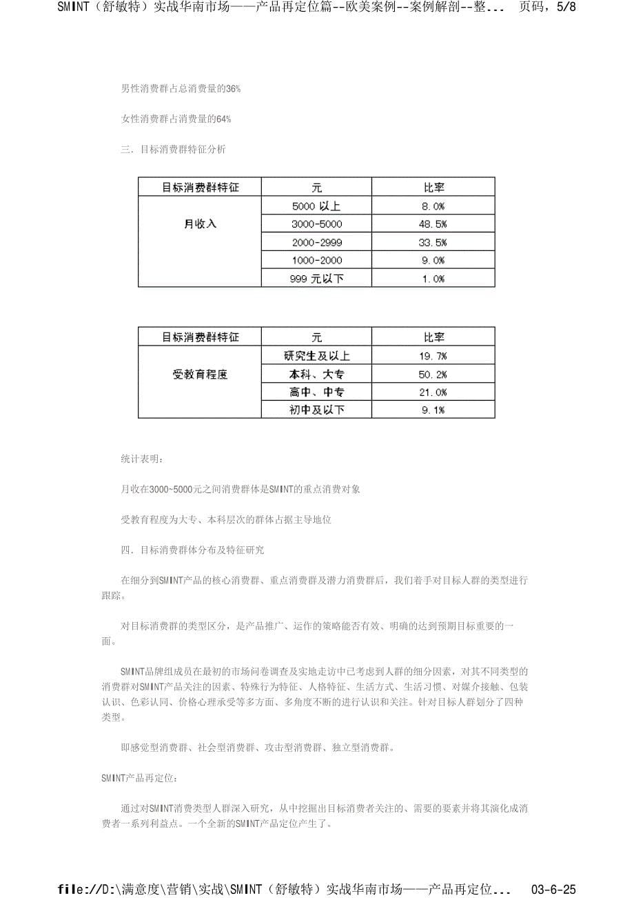 SMINT（舒敏特）实战华南市场——产品再定位篇_第5页