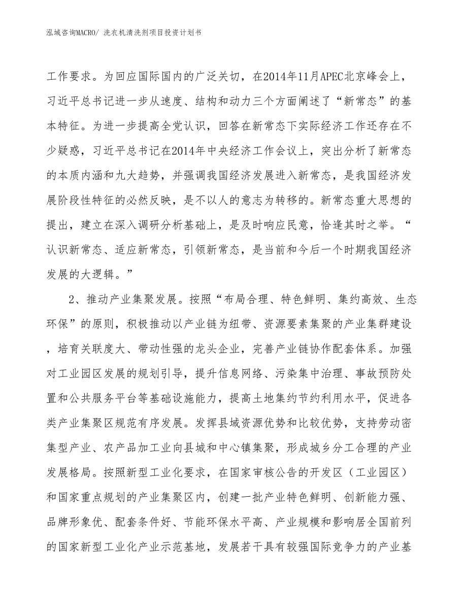 （项目说明）洗衣机清洗剂项目投资计划书_第5页