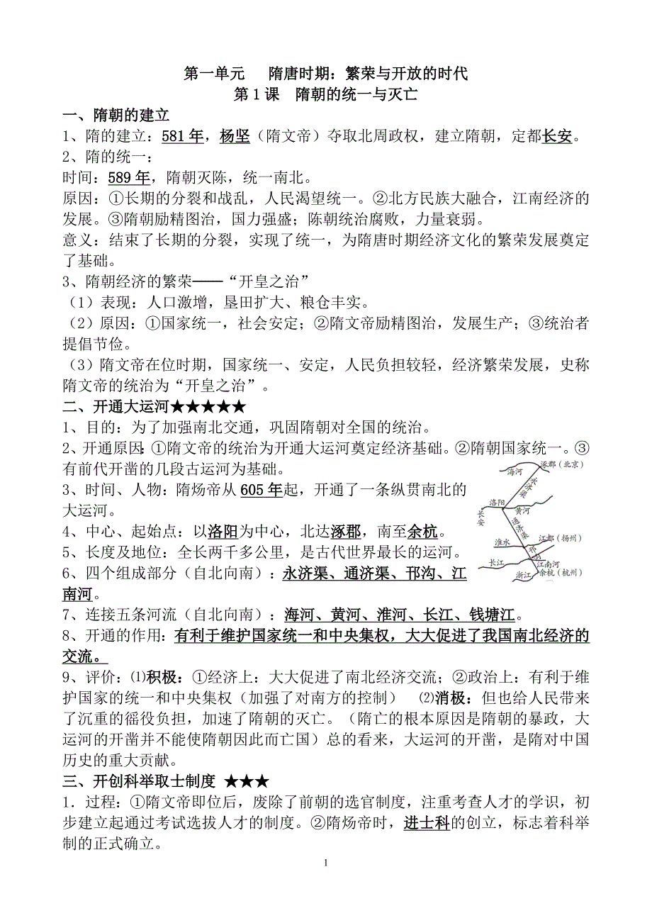 人教版七年级下册历史知识点整理_第1页